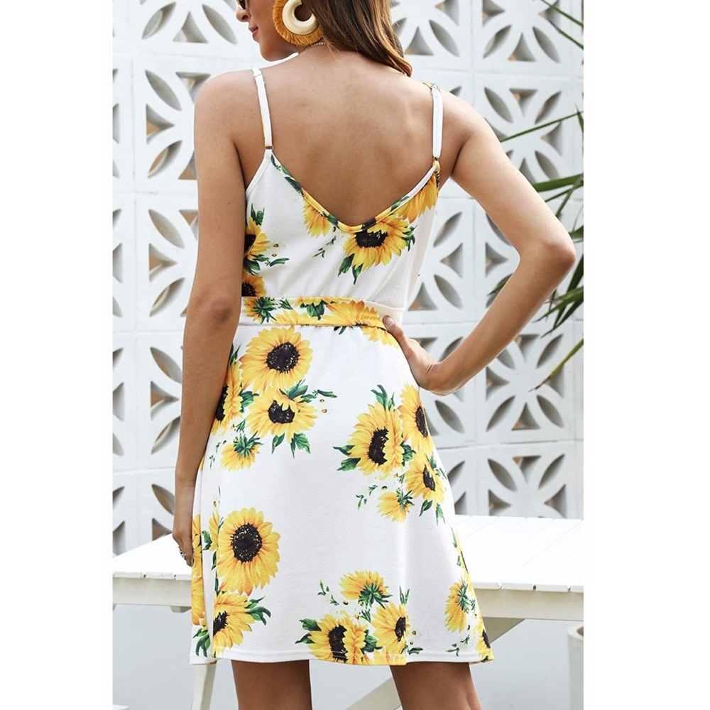 Sunflower printed dress - Picture 2 of 6